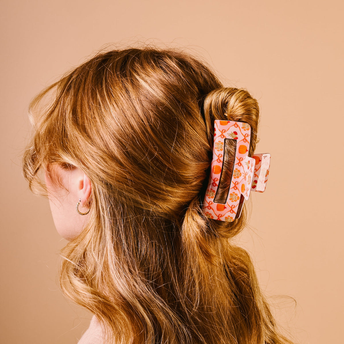 DE - Patchwork Pumpkins Claw Clip
