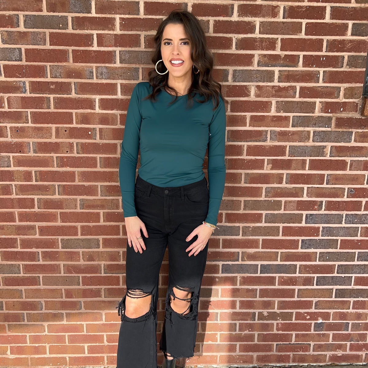 Second Skin - Roxie, High Neck, Long Sleeve 000 - Pine