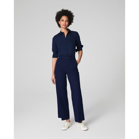 SPANX - SPANXsupersmooth™ Stretch Twill Cropped Wide Leg Pants 2141 - Navy