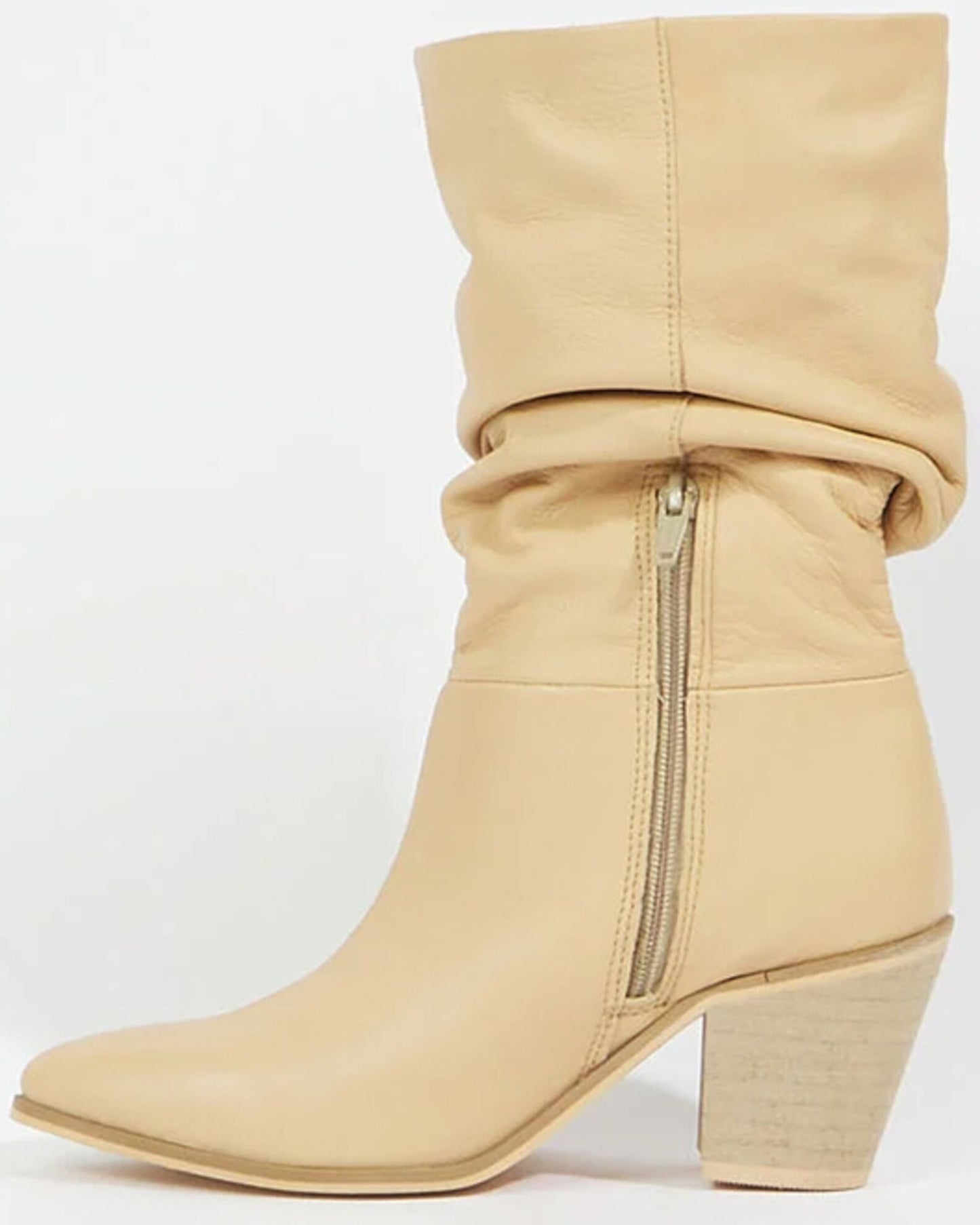 Matisse - Mid-Calf Western Inspired Boot - Natural -