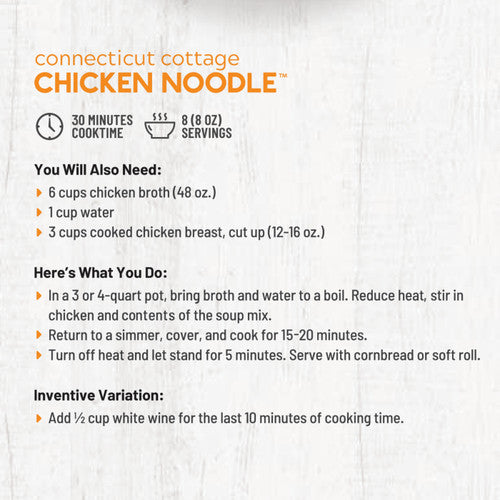 Connecticut Cottage Chicken Noodle Soup - SALE