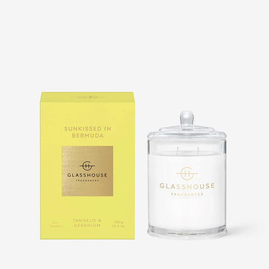 Glasshouse Fragrances - Sunkissed in Bermuda Candle | Tangelo & Geranium