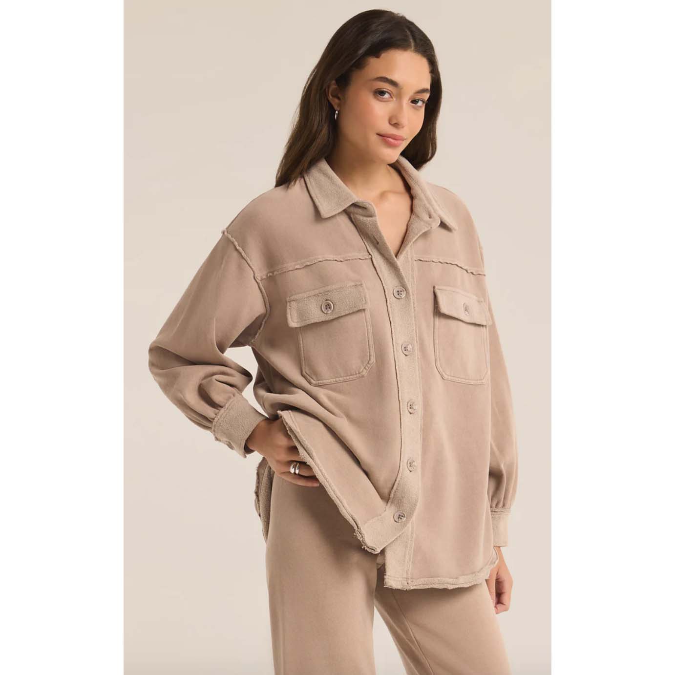 Z Supply - Abbott, Long Line Jacket 3146 - Latte - SALE