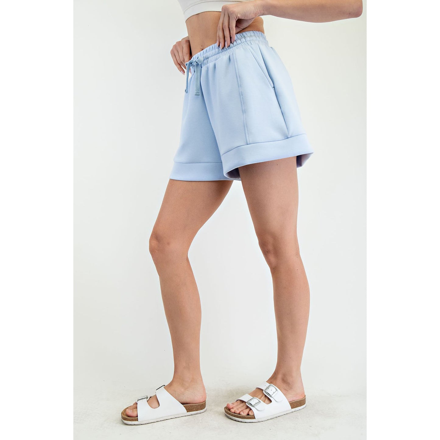 Rae Mode - Modal Scuba, Luxe Short Sleeve Top & Scuba Casual Shorts Set 0121/6308 - Frost