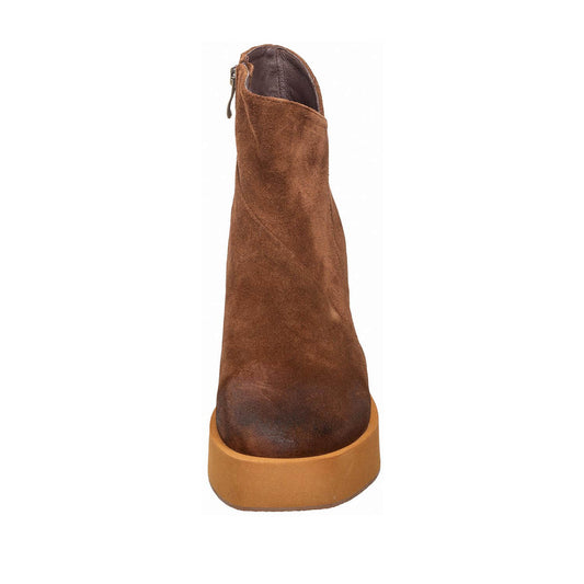Antelope - U64 - Urban - Suede Platform Ankle Boots Side Zip - Chocolate Suede. - SALE