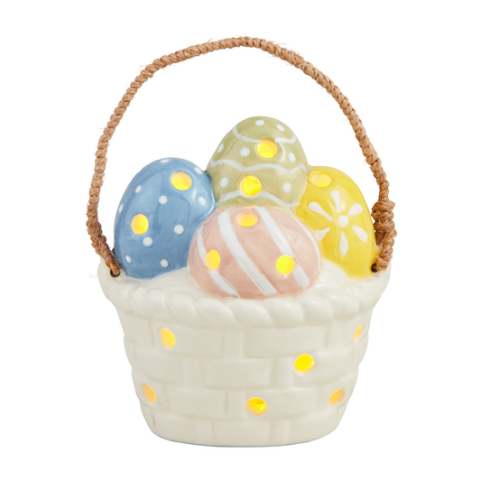 Mud Pie - Easter Basket Light-Up Sitter