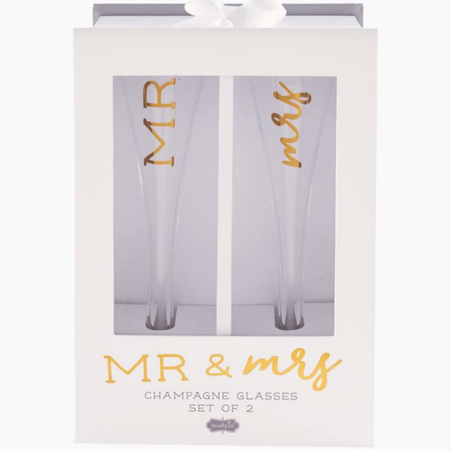 Mr & Mrs Champaign Glasses