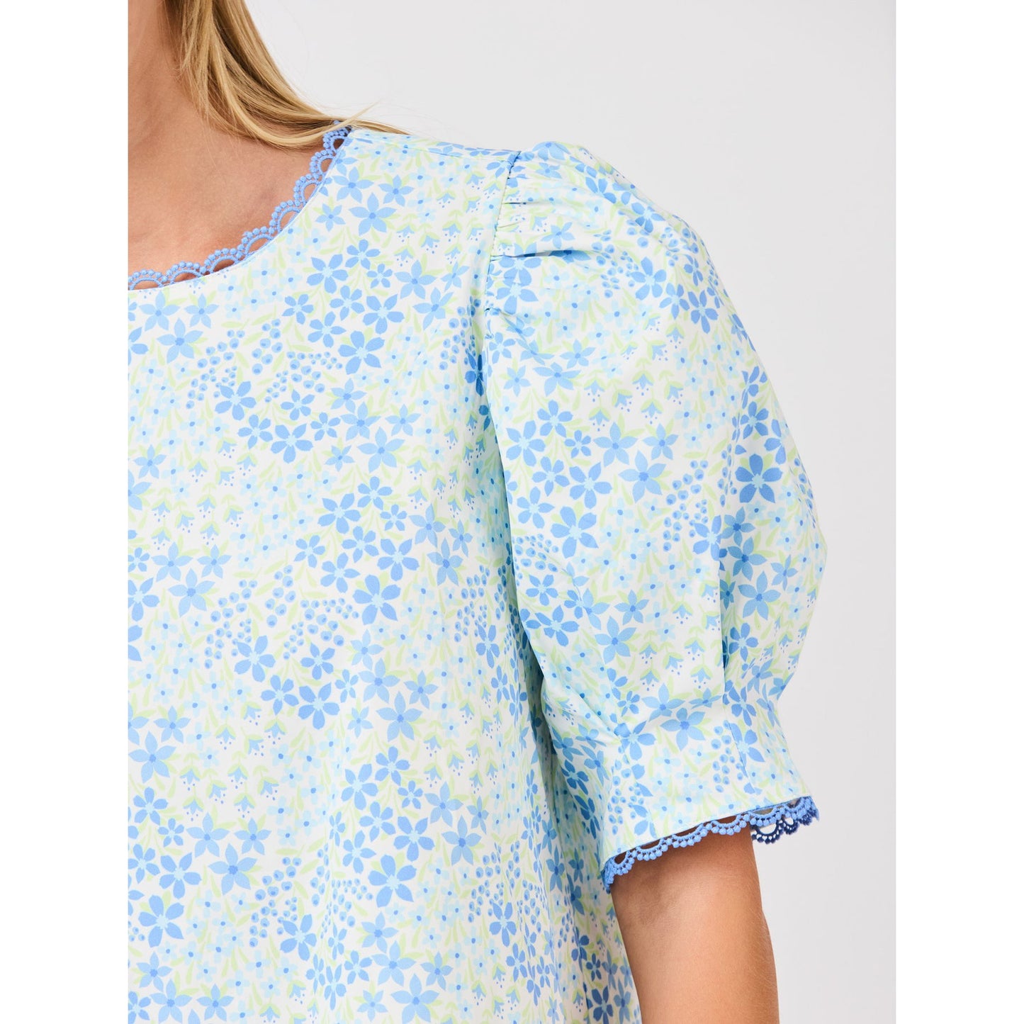 Thea Top – Larkspur Fields Blue Floral - SALE was $58.95