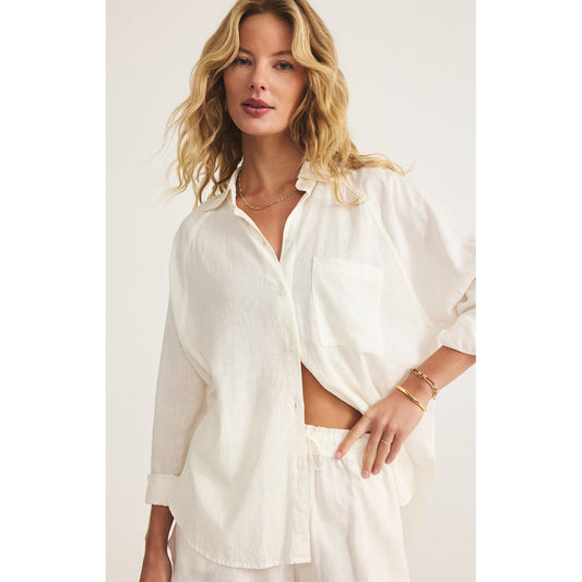 Z Supply - The Perfect Linen Top 2464 - off white