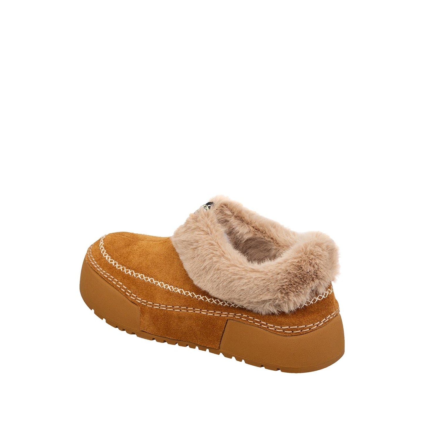 Antelope - X01 - Shearling Lined Moccasin Slippers Comfort Sole - Cognac - SALE