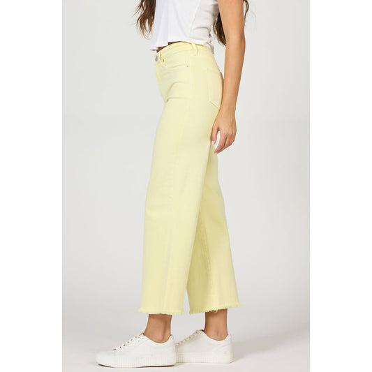 Dear John - High Rise, Cropped, Straight Leg, Raw Hem, Holly Jeans 425 - Wax Yellow