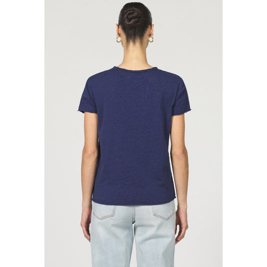 Dear John - Vanya Slub V-Neck Top – Black Iris