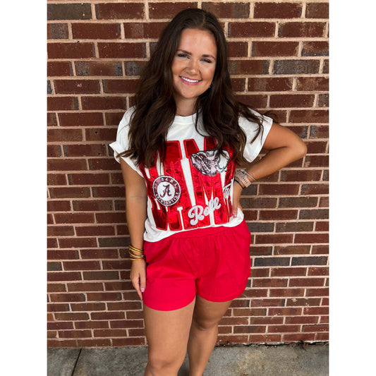Adrienne - Cassie Shorts - Red