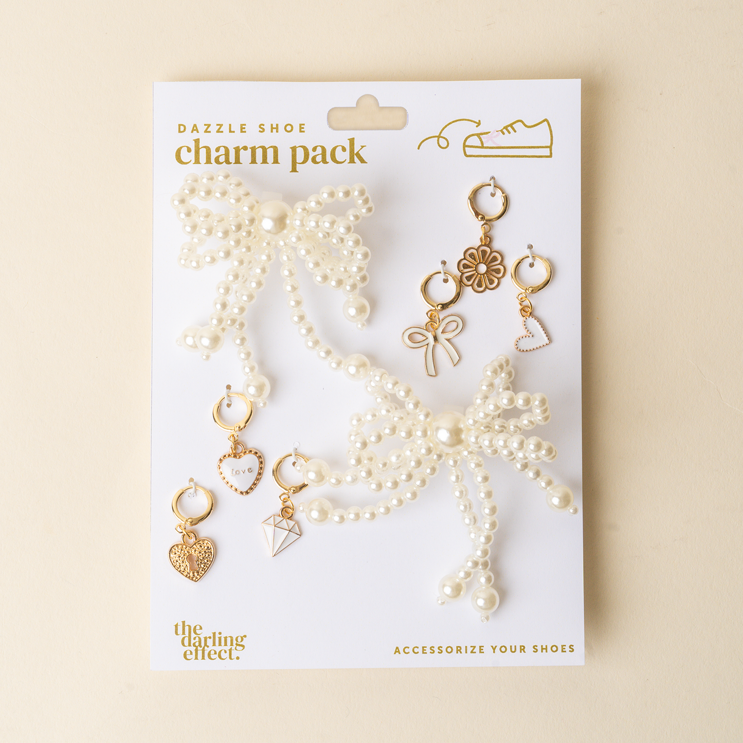 DE - Shoe Charm Pack - Pearl Ribbon