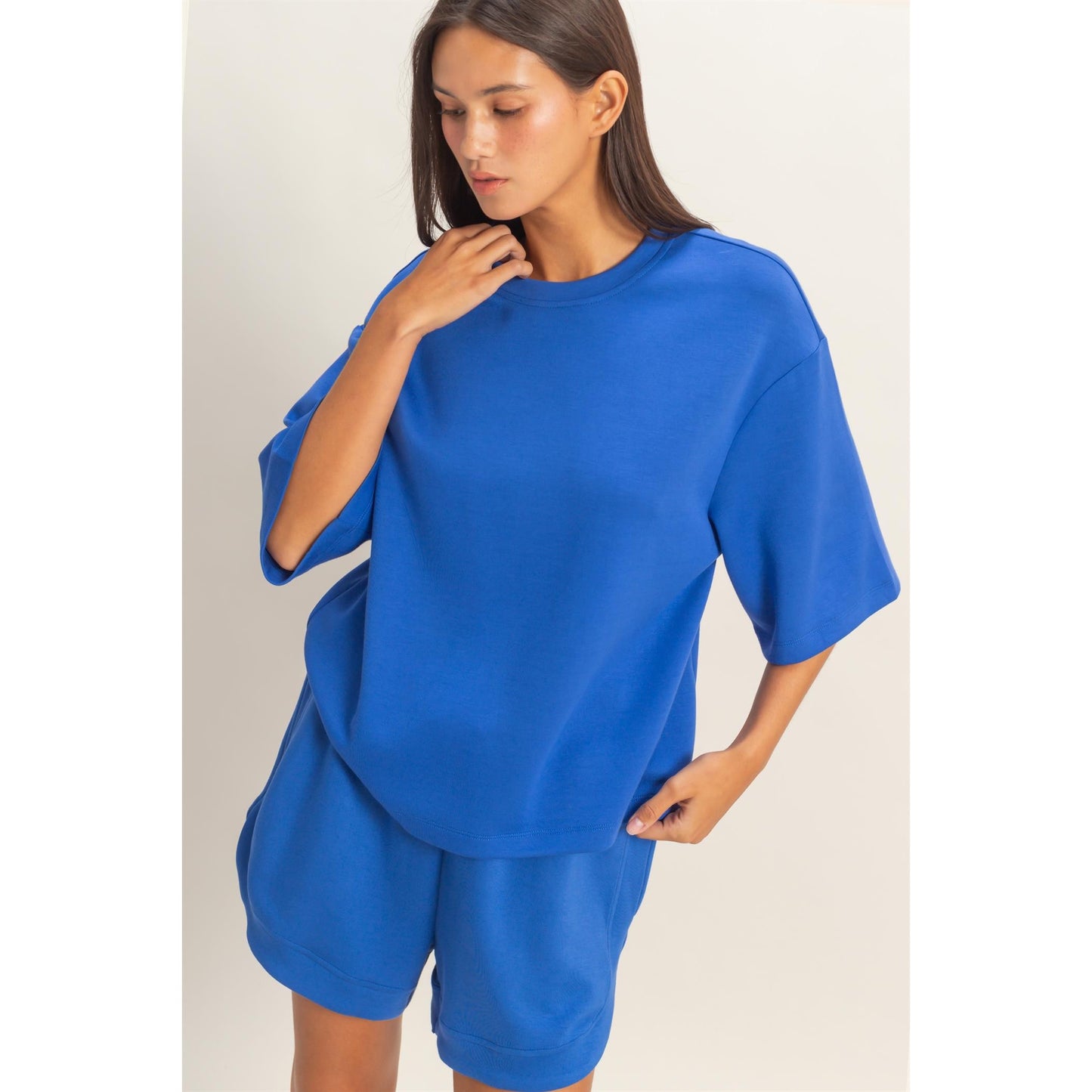 DZ - Scuba Short Sleeve Top & Shorts Set 271/708 - Cobalt Blue