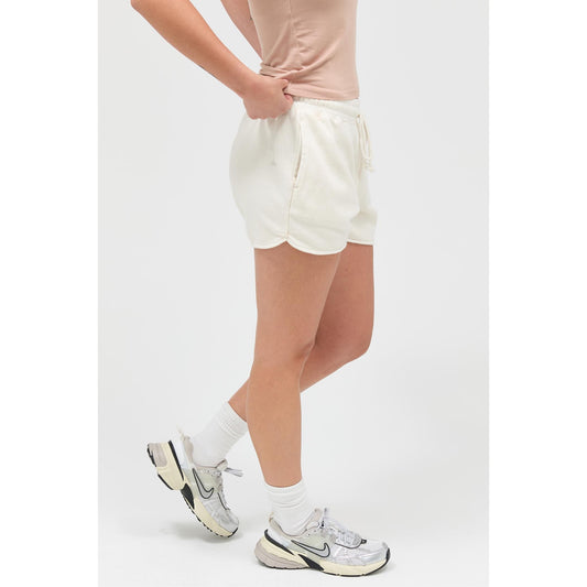 Alpaca Acid Wash Elastic Waist Shorts – Soft Lounge Drawstring Shorts 266