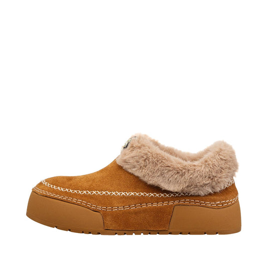Antelope - X01 - Shearling Lined Moccasin Slippers Comfort Sole - Cognac - SALE