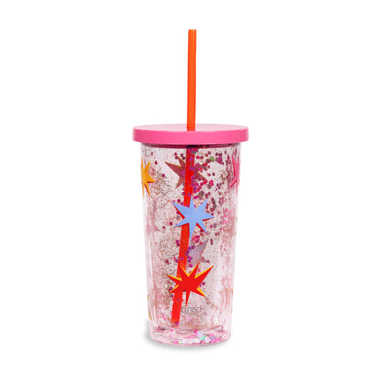 Glitter Bomb Tumbler w Straw