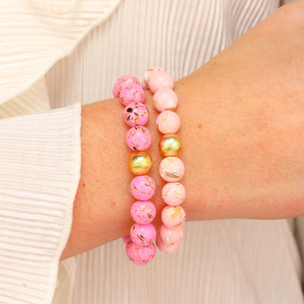 Budha Girl - Marble Bracelet - Pink