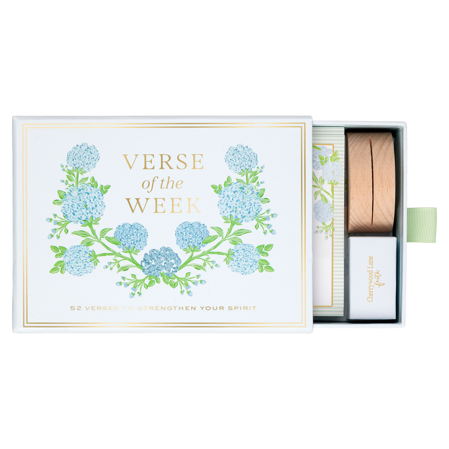 Hydrangea Verse Of The Week - Set Of 52 Cards + Stand
