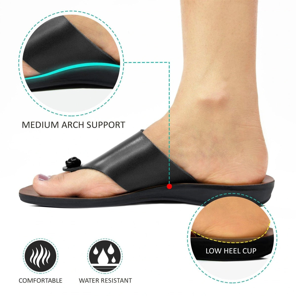 AS - Casual Women’s Vintage Sandals 4828 - Black