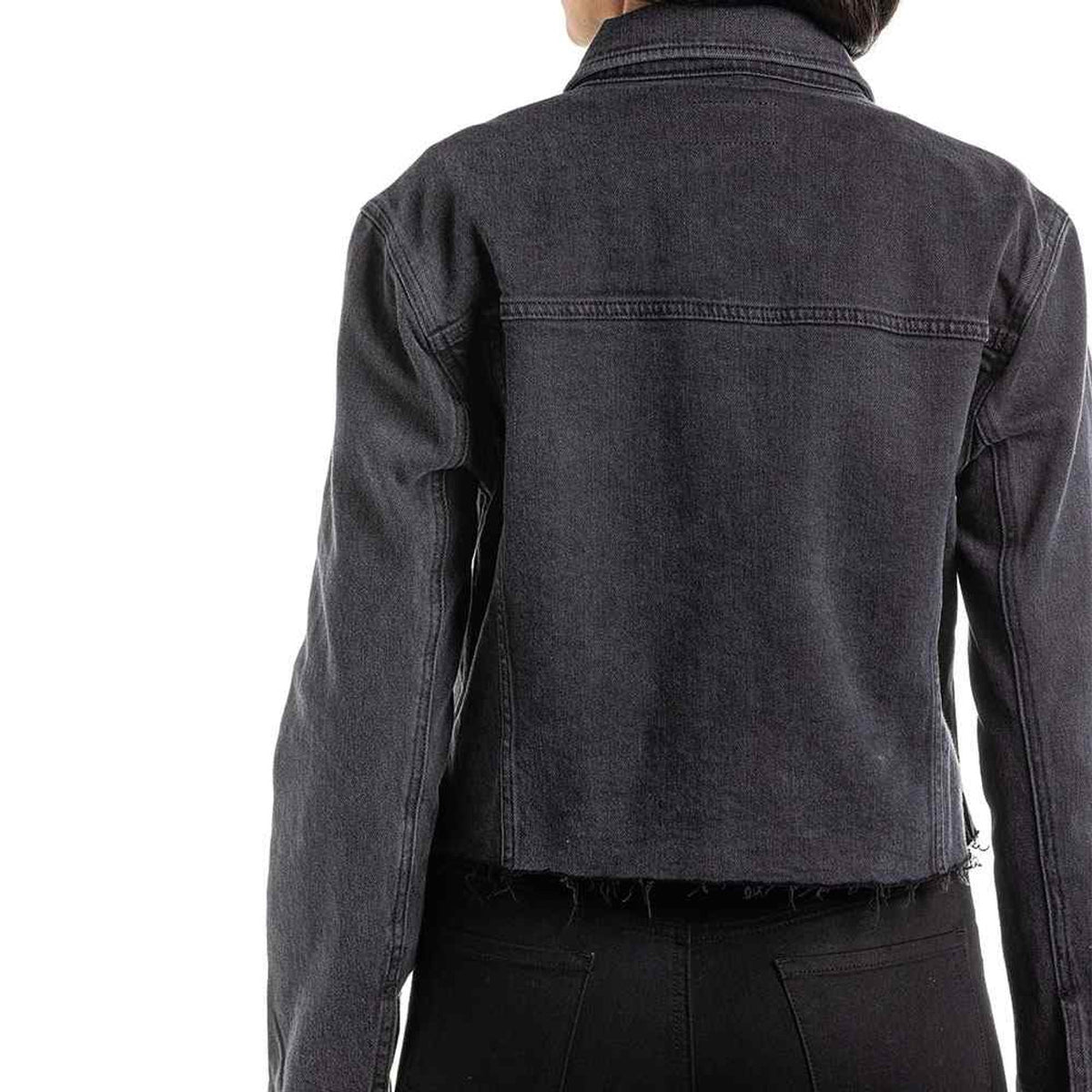 AoS - Vegas Denim Jacket w Raw Hem 044 - Black