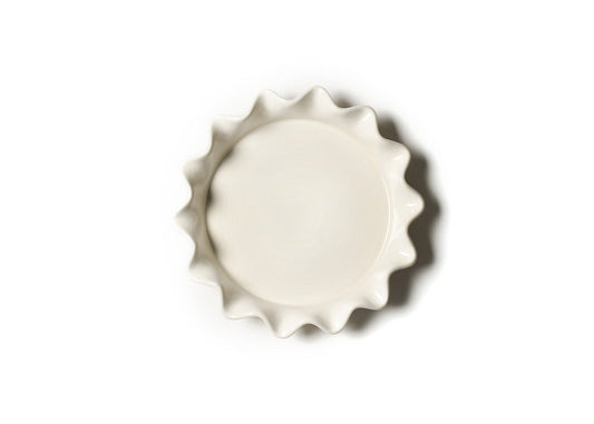 Coton Colors - Signature Ruffle, 8” Pie Dish - White.-*