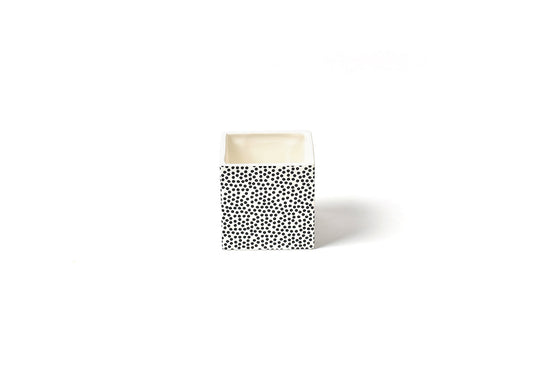 COTON COLORS - Mini Nesting Cube, Small - Black Small Dot