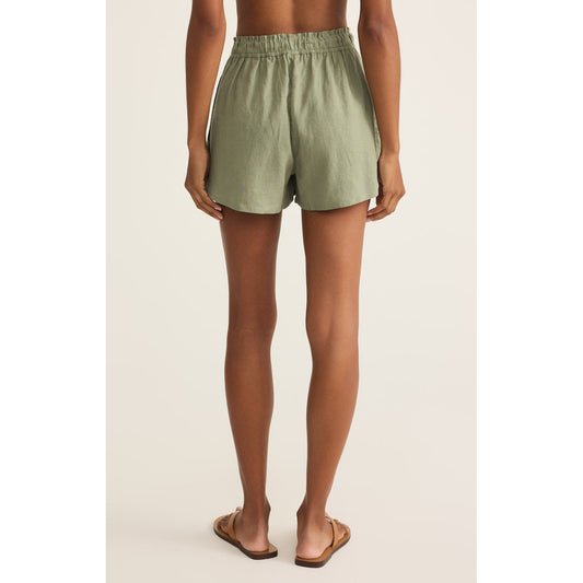Z Supply - The Perfect Linen Shorts 2686 - Avocado