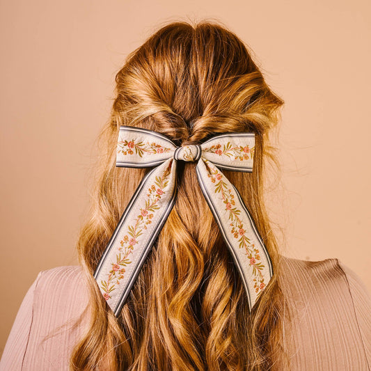 DE - Cottage Crush Hair Bow - Cream