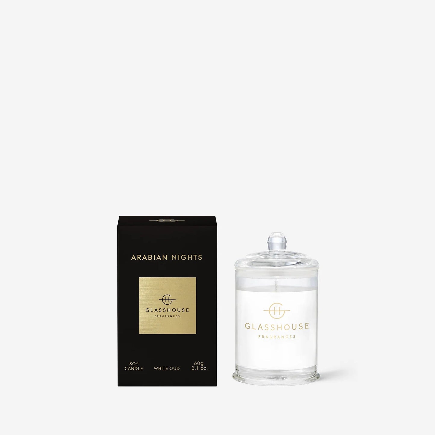 Glasshouse Fragrances - Arabian Nights White Oud Soy Candle