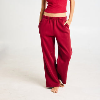 Wide-Leg Sweat Pants 5875 – Red