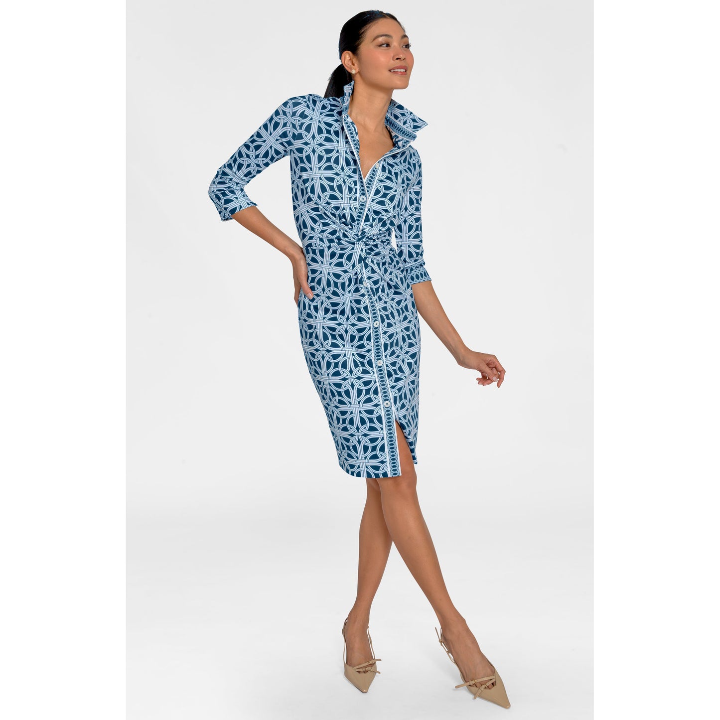 Gretchen Scott - Twist & Shout, Ring Toss Dress - Navy