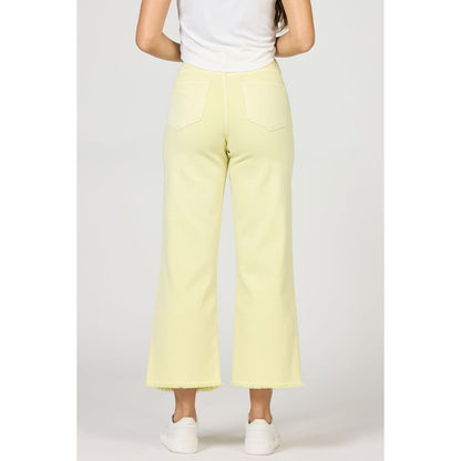 Dear John - High Rise, Cropped, Straight Leg, Raw Hem, Holly Jeans 425 - Wax Yellow