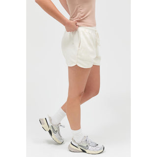 Alpaca Acid Wash Elastic Waist Shorts – Soft Lounge Drawstring Shorts 266