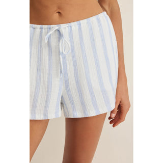 Daylight Striped Airy Gauze Shorts – Sea Salt (Pairs with Helena Shirt)
