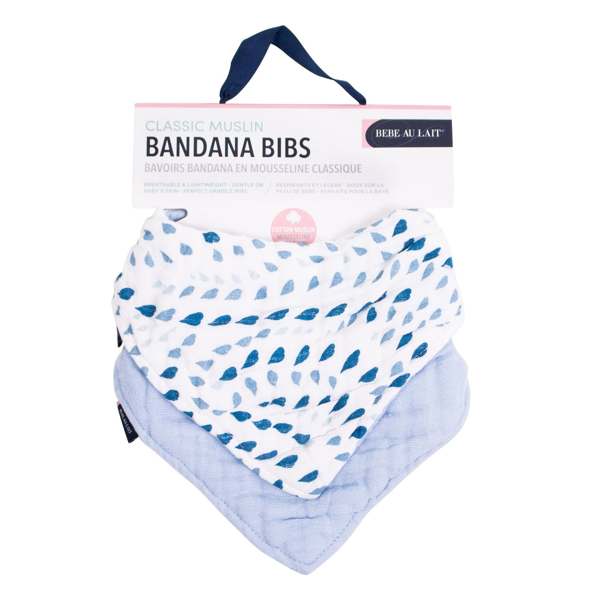 Serenity & Sky Classic Muslin Bandana Bib Set