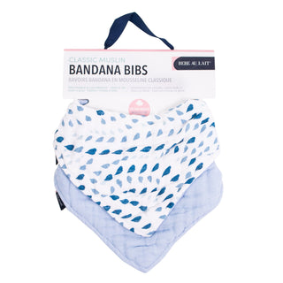 Serenity & Sky Classic Muslin Bandana Bib Set
