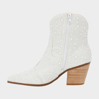 Betsey Johnson Women's diva Ankle Boot, Pearl-