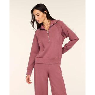 SPANX - AirEssentials® Half Zip  – Rum Raisin
