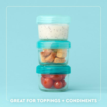 Swig - Aqua 3-Piece Glass Food Storage Set (Medium)