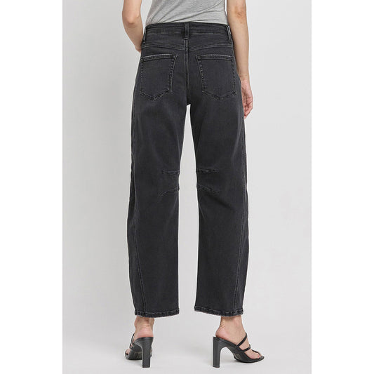 VJ - Relief, Super High Rise, Ankle, Barrel Jeans 5768 - Black