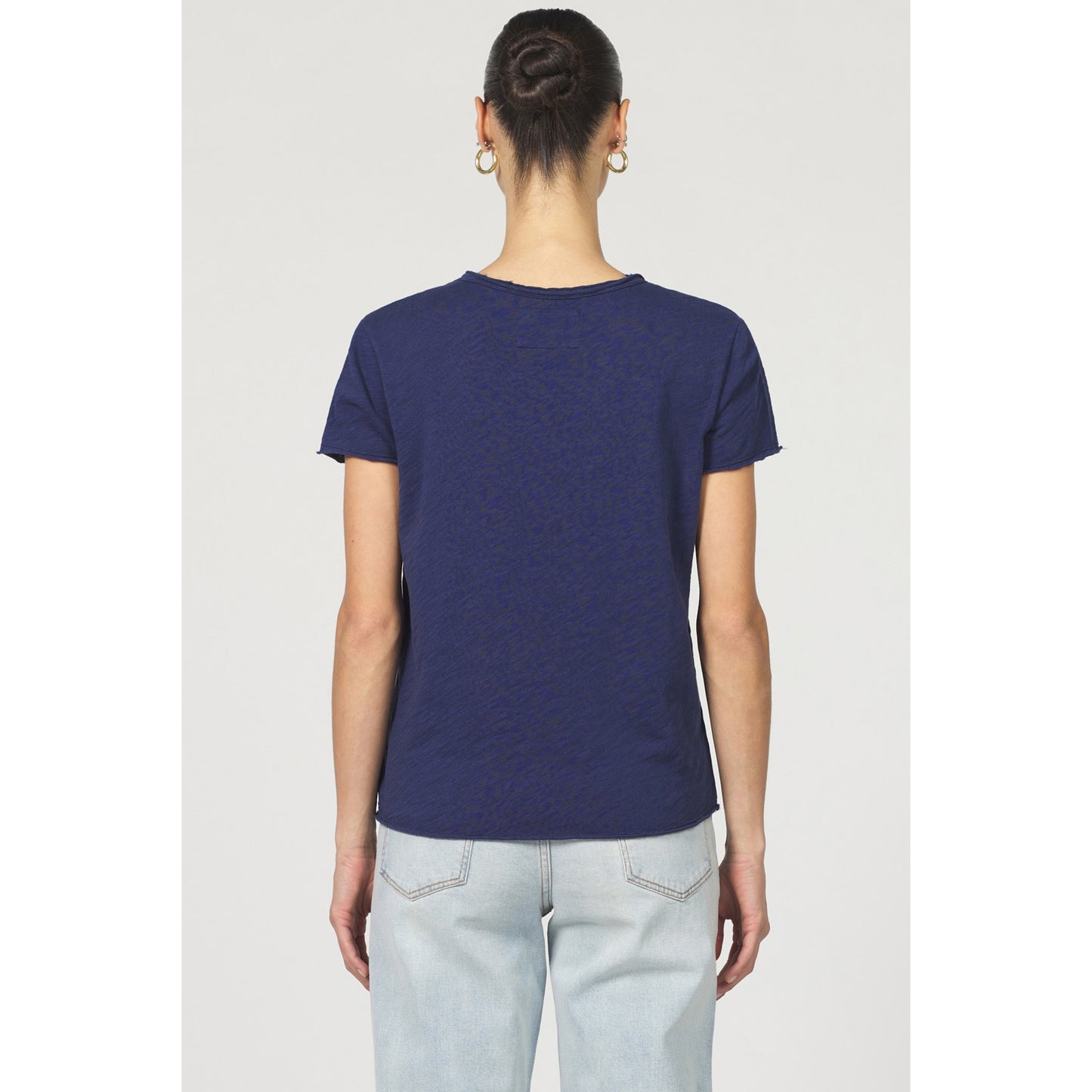Dear John - Vanya Slub V-Neck Top – Black Iris