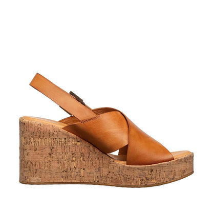 Antelope - H34 Aly - High Platform Cork Wedge - Tan
