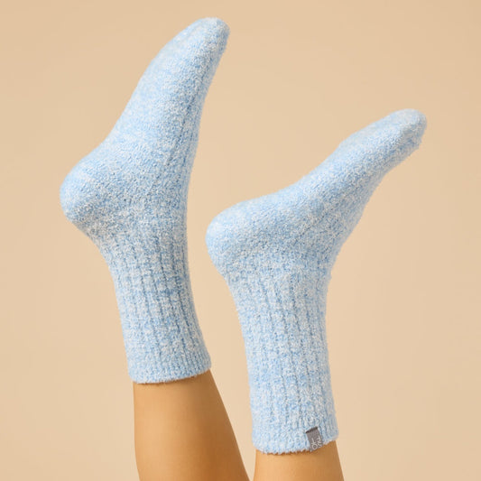 Softies - Marshmallow Crew Socks - Heather Sky Blue