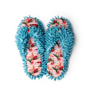 Two Left Feet, Aunt Deloris House Slippers - Blue