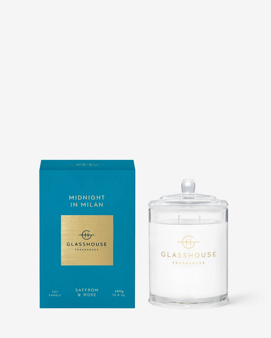 Glasshouse Fragrances - Midnight in Milan Candle | Saffron & Rose