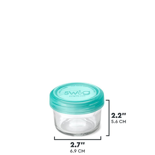 Swig - Aqua 3-Piece Glass Food Storage Set (Small)