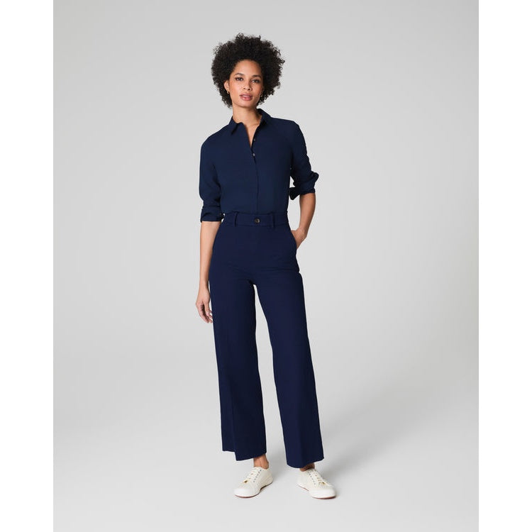 SPANX - SPANXsupersmooth™ Stretch Twill Cropped Wide Leg Pants 2141 - Navy