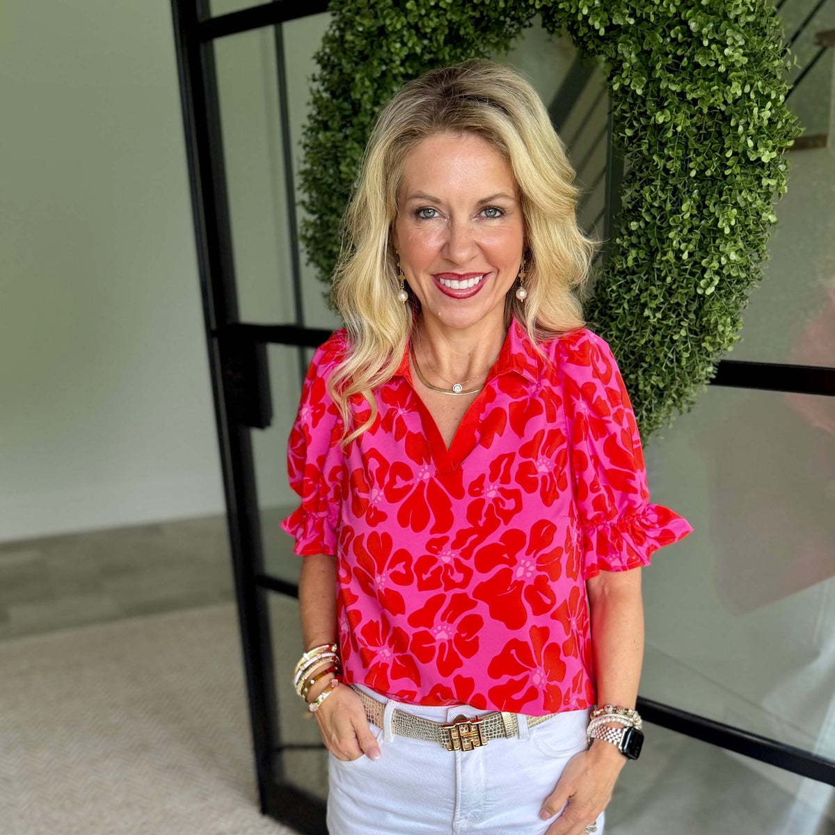 Jessica Top – Garden Samba Pink Floral - SALE was $54.95